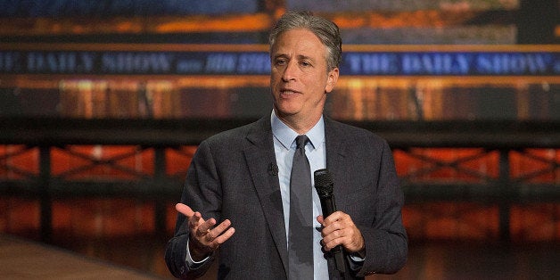 AUSTIN, TX - OCTOBER 28: Host Jon Stewart at 'The Daily Show with Jon Stewart' covers the Midterm elections in Austin with 'Democalypse 2014: South By South Mess' at ZACH Theatre on October 28, 2014 in Austin, Texas. (Photo by Rick Kern/Getty Images for Comedy Central)