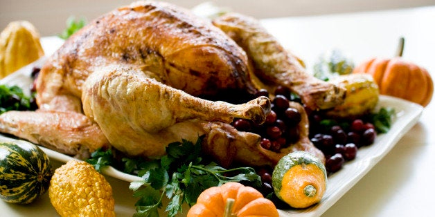 This Oct. 21, 2013 photo shows a "back to basics" turkey in Concord, N.H. The recipe is so basic, it calls for just four ingr