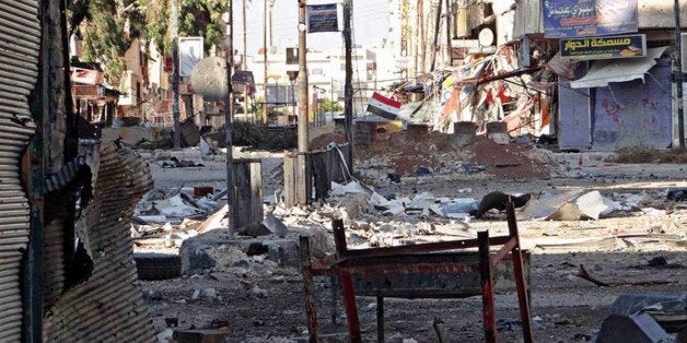 DARAA, SYRIA - OCTOBER 31: A wiev of the southern Syrian city of Daraa on October 31, 2013. Free Syrian Army (FSA) fighters w