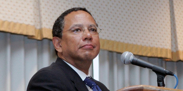 Los Angeles Times Editor Dean Baquet listens to a question after addressing the Associated Press Managing Editors conference