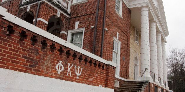 CHARLOTTESVILLE, VA - DECEMBER 6: The Phi Kappa Psi fraternity house is seen on the University of Virginia campus on December 6, 2014 in Charlottesville, Virginia. On Friday, Rolling Stone magazine issued an apology for discrepencies that were published in an article regarding the alleged gang rape of a University of Virginia student by members of the Phi Kappa Psi fraternity. (Photo by Jay Paul/Getty Images)