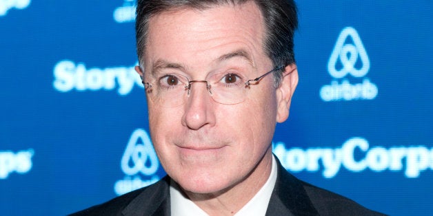 NEW YORK, NY - OCTOBER 09: Stephen Colbert attends the 2014 Storycorps Gala Hosted By Stephen Colbert at Intrepid Sea-Air-Sp