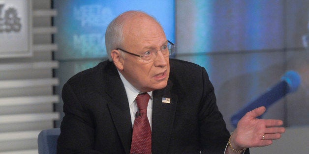 MEET THE PRESS -- Pictured: (l-r) Fmr. Vice President Dick Cheney appears on 'Meet the Press' in Washington, D.C., Sunday Dec. 14, 2014. (Photo by: William B. Plowman/NBC/NBC NewsWire via Getty Images)