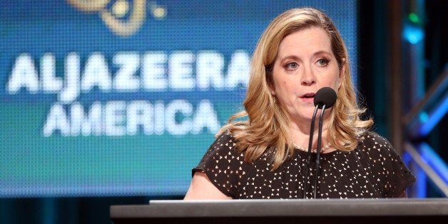 BEVERLY HILLS, CA - JULY 08: Al Jazeera America president Kate O'Brian speaks onstage at the Formal News panel during the Al