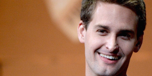 SAN FRANCISCO, CA - OCTOBER 08: Snapchat CEO Evan Spiegel speaks onstage during 'Disrupting Information and Communication' a