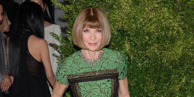 Anna Wintour attends the 11th Annual CFDA/Vogue Fashion Fund Dinner event at Spring Studios on Monday, Nov. 3, 2014, in New York. (Photo by Evan Agostini/Invision/AP)