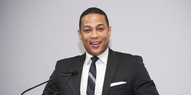 NEW YORK, NY - APRIL 23: TV news journalist Don Lemon speaks on stage at Housing Works Groundbreaker Awards Dinner at The Me