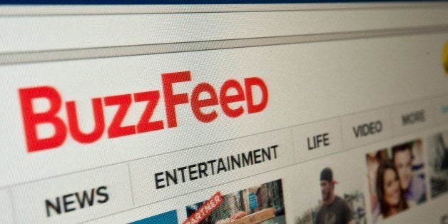 The logo of news website BuzzFeed is seen on a computer screen in Washington on March 25, 2014. AFP PHOTO/Nicholas KAMM