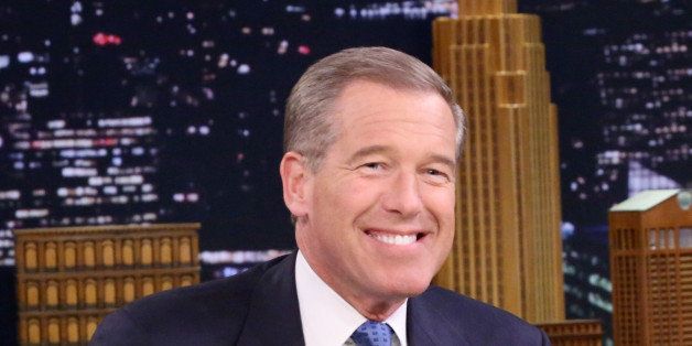 THE TONIGHT SHOW STARRING JIMMY FALLON -- Episode 0196 -- Pictured: Journalist Brian Williams on January 16, 2015 -- (Photo by: Douglas Gorenstein/NBC/NBCU Photo Bank via Getty Images)