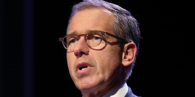 NEW YORK, NY - MARCH 30: Emmy Award-winning anchor & managing editor of NBC Nightly News Brian Williams speaks at the 57th Annual New York Emmy awards at Marriott Marquis Times Square on March 30, 2014 in New York City. (Photo by Neilson Barnard/Getty Images)