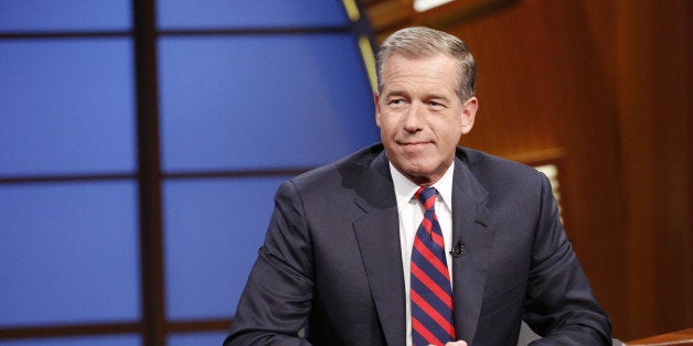 LATE NIGHT WITH SETH MEYERS -- Episode 065 -- Pictured: NBC News' Brian Williams during an interview on July 7, 2014 -- (Photo by: Lloyd Bishop/NBC/NBCU Photo Bank via Getty Images)