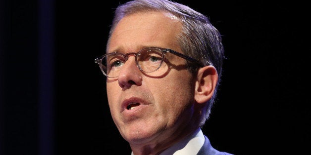 NEW YORK, NY - MARCH 30: Emmy Award-winning anchor & managing editor of NBC Nightly News Brian Williams speaks at the 57th Annual New York Emmy awards at Marriott Marquis Times Square on March 30, 2014 in New York City. (Photo by Neilson Barnard/Getty Images)