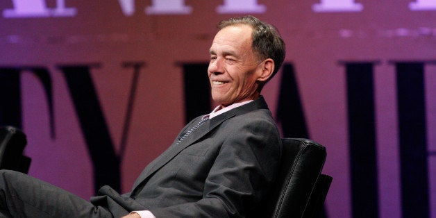 SAN FRANCISCO, CA - OCTOBER 08: The New York Times Columnist and Moderator David Carr speak onstage during 'ÂMissing Ink: The New JournalismÂ at the Vanity Fair New Establishment Summit at Yerba Buena Center for the Arts on October 8, 2014 in San Francisco, California. (Photo by Kimberly White/Getty Images for Vanity Fair)