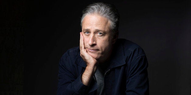 FILE - In this Nov. 7, 2014 file photo, Jon Stewart poses for a portrait in promotion of his film,"Rosewater," in New York. C