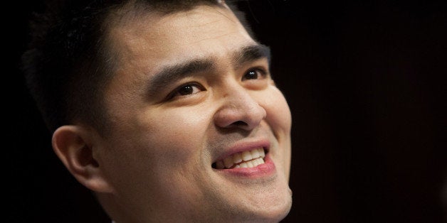 WASHINGTON, DC - FEBRUARY 13: Jose Antonio Vargas, founder of Define American, testifies during a Senate Judiciary Committee