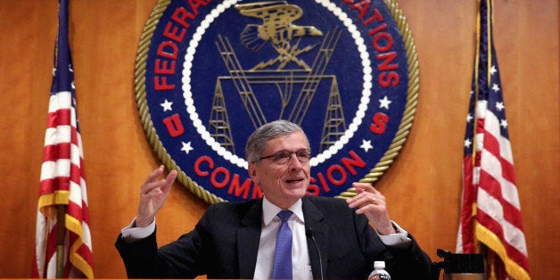 WASHINGTON, DC - MAY 15: Federal Communications Commission (FCC) Chairman Tom Wheeler speaks during an open meeting to receive public comment on proposed open Internet notice of proposed rulemaking and spectrum auctions May 15, 2014 at the FCC headquarters in Washington, DC. The FCC has voted in favor of a proposal to reform net neutrality and could allow Internet service providers to charge for faster and higher-quality service. (Photo by Alex Wong/Getty Images)