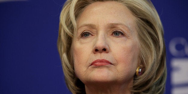 WASHINGTON, DC - MARCH 23: Former U.S. Secretary of State Hillary Clinton speaks at the Center for American Progress March 23, 2015 in Washington, DC. Clinton joined a panel in discussing challenges facing urban centers in the United States. (Photo by Win McNamee/Getty Images)