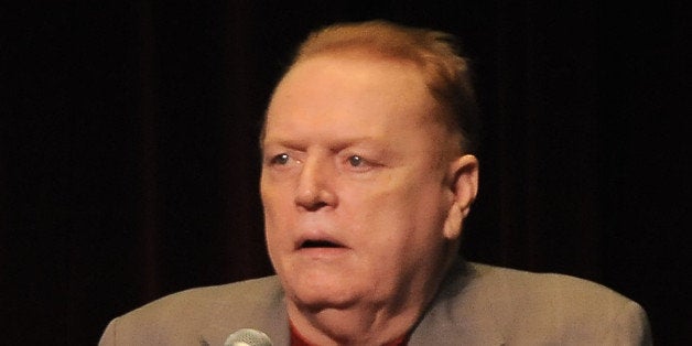 Larry Flynt speaks at The Los Angeles Times Festival of Books at USC on Saturday April 30, 2011, in Los Angeles, Calif. (AP