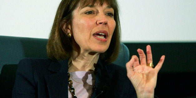 LAS VEGAS - OCTOBER 18: New York Times reporter Judith Miller speaks at the 2005 Society of Professional Journalists Convention & National Journalism Conference at the Aladdin Casino & Resort October 18, 2005 in Las Vegas, Nevada. Miller, who was jailed 85 days for refusing to reveal the source who disclosed the identity of undercover CIA agent Valerie Plame, received the First Amendment Award from the group before taking part in a panel discussion titled 'The Reporter's Privilege Under Siege.' (Photo by Ethan Miller/Getty Images)