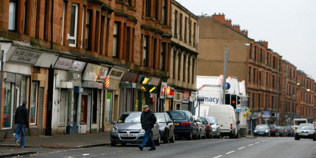 GLASGOW, UNITED KINGDOM - NOVEMBER 20:The Shettleston area of Glasgow, a former residence of Peter Tobin, who was charged last week for the murder of 15 year old Vicky Hamilton, who went missing in 1991, November 20, 2007 in Paisley, Scotland. The search at Irvine Drive, in Margate a former property of Mr Tobin, and where police searches found the bodies of Vicky Hamilton and Dinah McNicol is being scaled down. (Photo by Jeff J Mitchell/Getty Images)