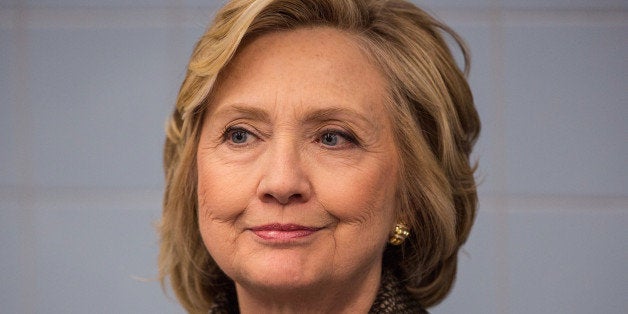 NEW YORK, NY - APRIL 01: Former Secretary of State Hillary Clinton attends a round table conversation and press conference announcing a childhood development initiative with first lady of New York City Chirlane McCray on April 1, 2015 in New York City. The initiative is between New York City Children's Cabinet and Too Small to Fail. (Photo by Andrew Burton/Getty Images)