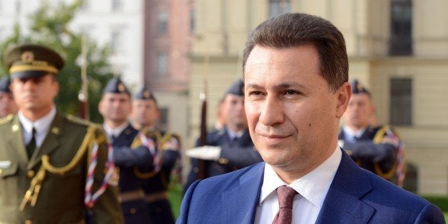 Macedonian Prime Minister Nikola Gruevski reviews a guard of honour during a welcoming ceremony a meeting with his Czech counterpart at the government headquarters in Prague on October 2, 2014. Gruevski pays an official visit to the Czech Republic upon the invitation of his Czech counterpart. AFP PHOTO / MICHAL CIZEK (Photo credit should read MICHAL CIZEK/AFP/Getty Images)