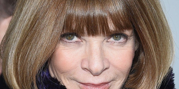 NEW YORK, NY - FEBRUARY 19: Editor-in-chief of American Vogue Anna Wintour attends the Calvin Klein Collection fashion show during Mercedes-Benz Fashion Week Fall 2015 at Spring Studios on February 19, 2015 in New York City. (Photo by Mike Coppola/Getty Images for Mercedes-Benz Fashion Week)