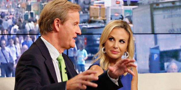 NEW YORK, NY - SEPTEMBER 03: Co-hosts Steve Doocy and Elisabeth Hasselbeck interview actress Brooklyn Decker during her visit to 'Fox and Friends' at FOX Studios on September 3, 2014 in New York City. (Photo by Cindy Ord/Getty Images)