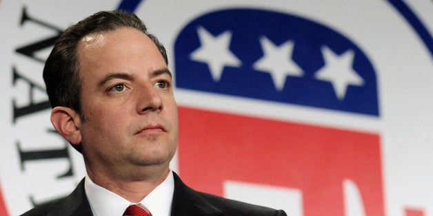 FILE - In this Jan. 24, 2014 file photo, Republican National Committee Chairman Reince Priebus is seen at the RNC winter meeting in Washington. Millionaires and billionaires are increasing their influence in federal elections, forcing the parties to play more limited roles, and raising questions about who sets the agenda in campaigns. In a handful of key Senate races, the biggest and loudest players so far are well-funded groups that donât answer to any candidate or political party-such as the conservative billionaire Koch brothers. Some veteran lawmakers worry about the clout of the Republican and Democratic parties, which have dominated U.S. politics since the Civil War. The recent Supreme Court ruling appears unlikely to reduce the role that outside groups are playing. (AP Photo/Susan Walsh, File)