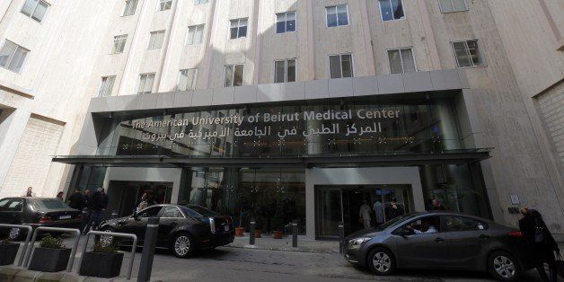 A picture taken on March 14, 2014, in the Lebanese capital Beirut shows the entrance of the American University of Beirut Medical Center. Syrian Foreign Minister Walid Muallem, who led the regime's negotiating team at failed peace talks this year, has been admitted to hospital in neighbouring Lebanon, a medical source said. AFP PHOTO/ANWAR AMRO (Photo credit should read ANWAR AMRO/AFP/Getty Images)