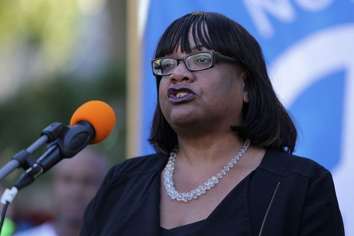 Diane Abbott has dismissed speeches from Theresa May and Sajid Javid about the racist abuse she faces 