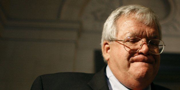 WASHINGTON - NOVEMBER 17: U.S. Speaker of the House Dennis Hastert (R-IL) leaves the House Republican Conference leadership elections alone on Capitol Hill November 17, 2006 in Washington, DC. Hastert is the longest-serving Speaker of the House but is now scorned for losing control of the House to the Democrats in the 2006 midterm elections. (Photo by Chip Somodevilla/Getty Images)
