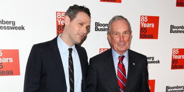 NEW YORK, NY - DECEMBER 04: Josh Tyrangiel (L) and Michael Bloomberg attend Bloomberg Businessweek's 85th anniversary celebration at the American Museum of Natural History on December 4, 2014 in New York City. (Photo by Brian Ach/Getty Images for Bloomberg Businessweek)