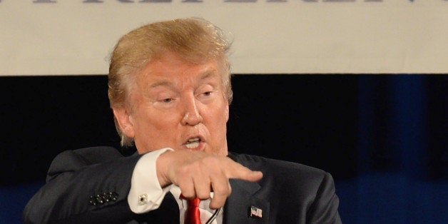 NASHVILLE, TN - AUGUST 29: Republican presidential candidate Donald Trump speaks at the National Federation of Republican Assemblies (NFRA) Presidential Preference Convention at Rocketown on August 29, 2015 in Nashville, Tennessee. GOP front runner Donald Trump leads most polls in the race. (Photo by Jason Davis/Getty Images)