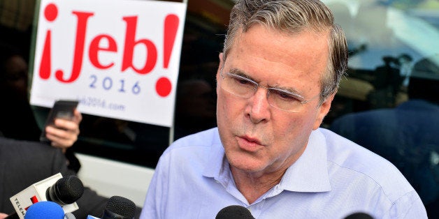 MIAMI, FL - DECEMBER 28: Republican presidential candidate and former Florida Governor Jeb Bush holds a meet and greet at Chico's Restaurant on December 28, 2015 in Hialeah, Florida. (Photo by Johnny Louis/FilmMagic)