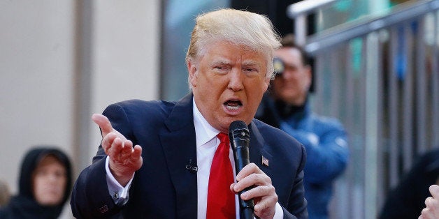 NEW YORK, NY - APRIL 21: Presidential Candidate Donald Trump attends NBC's 'Today' Trump Town Hall at Rockefeller Plaza on April 21, 2016 in New York City. (Photo by John Lamparski/WireImage)