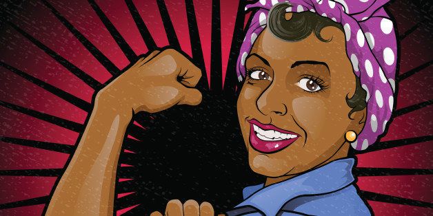 Great illustration of a Retro Strong Powerful Asian Woman inspired by the Famous World War Two propaganda Poster of Rosie the Riveter calling for women to play their part in the war effort.