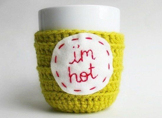 'I'm Hot' Mug Cozy From Knotwork Shop