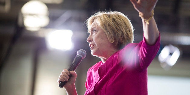 PHILADELPHIA, PA - AUGUST 16: Democratic presidential nominee Hillary Clinton attends a voter registration event on August 16, 2016 at West Philadelphia High School in Philadelphia, Pennsylvania. Clinton warned voters not to be complacent and to work to get out the vote and maintain her lead. (Photo by Jessica Kourkounis/Getty Images)