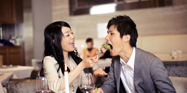 Young Japanese couple on a date together.