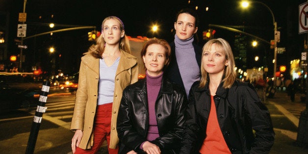 402175 05: (EDITORIAL USE ONLY, COPYRIGHT HBO) (L-R) Actresses Sarah Jessica Parker, Cynthia Nixon, Kristin Davis and Kim Cattrall of 'Sex and the City' pose for a portrait. (Photo by HBO/Getty Images)