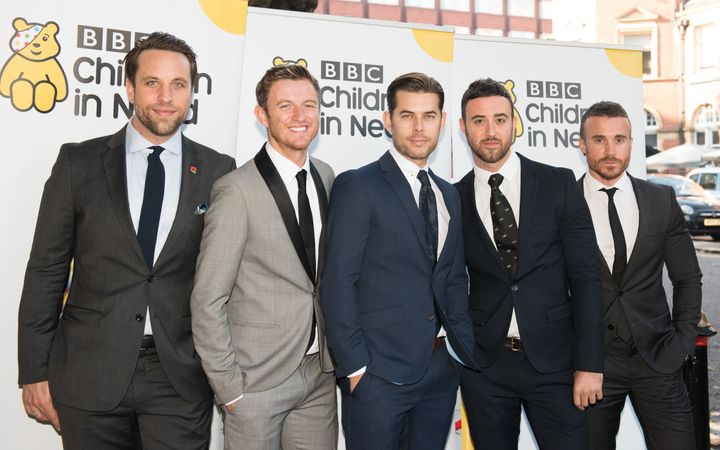Timmy (second left) with his Overtones bandmates.