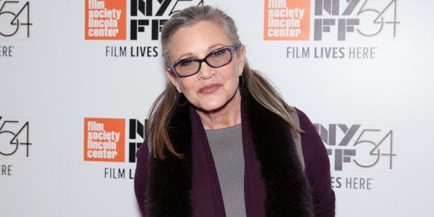 NEW YORK, NY - OCTOBER 10: Actress Carrie Fisher attends the 54th New York Film Festival 'Bright Lights' screening at Alice Tully Hall on October 10, 2016 in New York City. (Photo by CJ Rivera/FilmMagic)