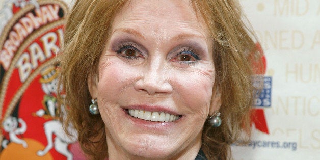 NEW YORK, NY - JULY 14: Mary Tyler Moore attends the Broadway Barks! 14 Pet Adoption Event at Shubert Alley on July 14, 2012
