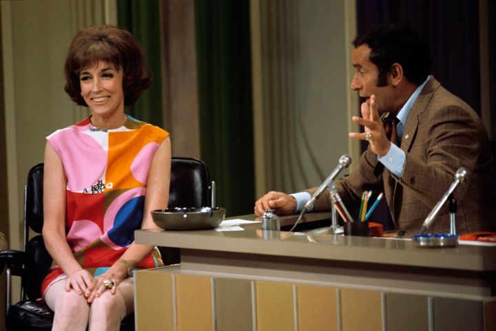 UNITED STATES - JUNE 15: THE JOEY BISHOP SHOW - (1969) Helen Gurley Brown, Joey Bishop (Photo by ABC Photo Archives/ABC via Getty Images)