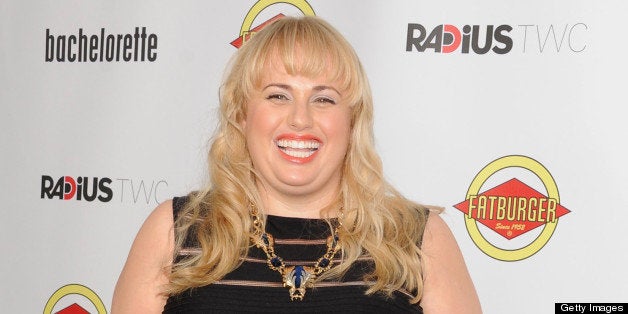LOS ANGELES, CA - AUGUST 23: Actress Rebel Wilson arrives for the Los Angeles premiere of 'Bachelorette' on August 23, 2012