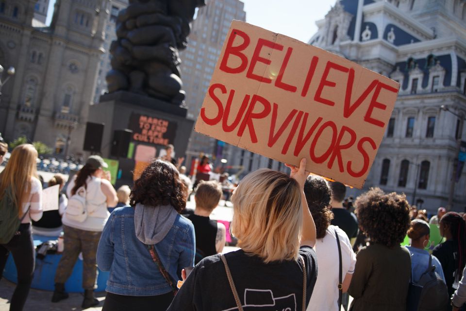 Protesters at the March to End Rape Culture