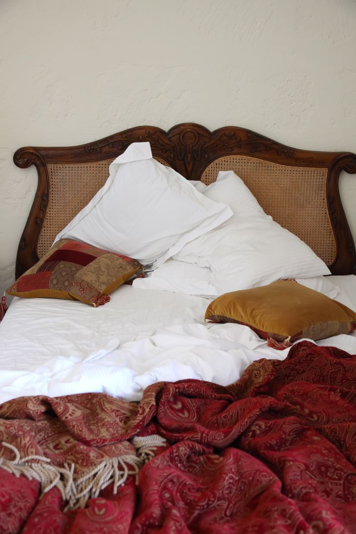 messy elegant luxury bed with...