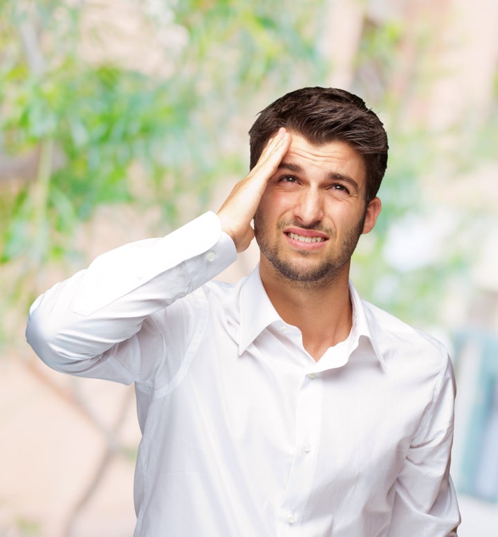 Portrait Of Unhappy Man, Outdoor