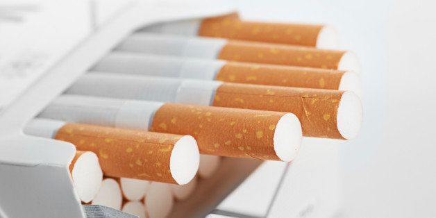 closeup of a pile of cigarettes